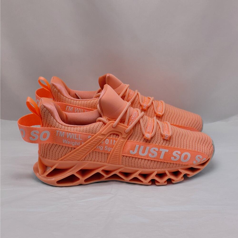 Just So So Womens Sz 11 Orange Running Shoes Unisex Lightweight Athletic Sneaker